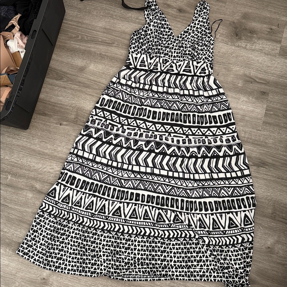 INC International Concepts Monochrome Abstract Dress